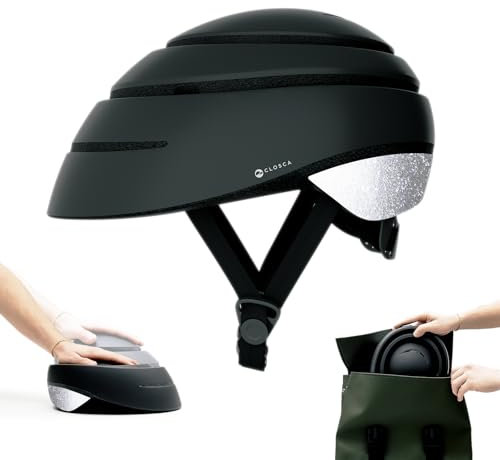 CLOSCA. Foldable helmet. The bike helmet for women and men. Certificate for bicycle, scooter, electric bicycle, inline skates and skateboards.