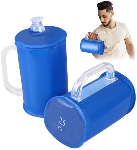 2 Stück Wassergefüllte Hanteln, Fitness Wassersack, Justierbare Hantel Gewicht für Krafttraining und Fitness