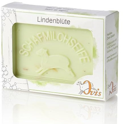 Schafmilchseife Ovis Verpackt 100g Lindenblüte Naturseife Seife Schafmilch Ohne Zusätze Empfindliche Haut Reinigung und Pflege