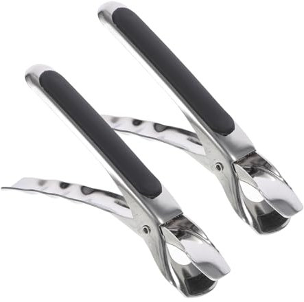 Zerodeko 2 Pinzas Antideslizantes para Platos Calientes Pinzas para Bandeja Caliente Pinzas para Platos Calientes Pinzas para Platos Calientes Freidoras De Aire Sartenes para Horno