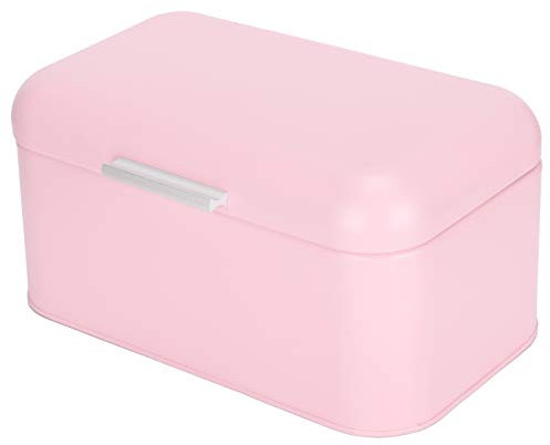 KIMISS Metal Iron Bread Container, Organizer Retro Household Food Metal Bread Bin Kitchen Storage Case Boxes Bins with Lid for