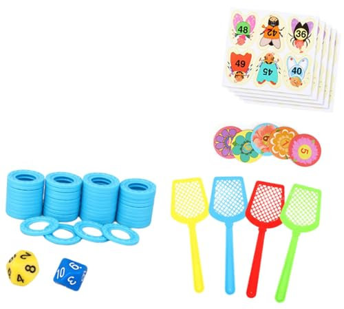 Luwecf Matamoscas de Juguete para El Aula con Juegos de Cartas con Números, Juguete Educativo Temprano con Números