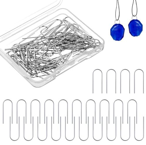 200pcs Heat Resistant Nichrome Wire Jump Rings, U Shaped Ceramic Hanging Hook, 21 Gauge, High Temp Fusing Wire, Flexible Clay Hooks for Handcrafted Art and Glass Melting