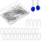 200pcs Heat Resistant Nichrome Wire Jump Rings, U Shaped Ceramic Hanging Hook, 21 Gauge, High Temp Fusing Wire, Flexible Clay Hooks for Handcrafted Art and Glass Melting