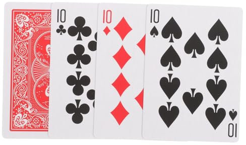 VICASKY 4stücke Teiliges Spielkarten Für Magische Tricks Professionelle Pokerkarten Für Partys Und Spiele Robuste Und Tragbare Spielkarten Für Jung Und Alt