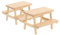 ifundom Puppenhaus Miniatur Möbel Set Tisch Mini Bank Unbehandeltes Holz Für Puppenhaus