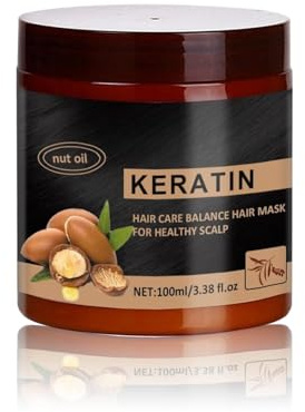 Nut Keratin Haarmaske Keratin Collagen Haarmaske Feuchtigkeitsspendende und nährende Haarmaske Tiefenpflegende Haarmaske zum Trocknen strapazierten Haars