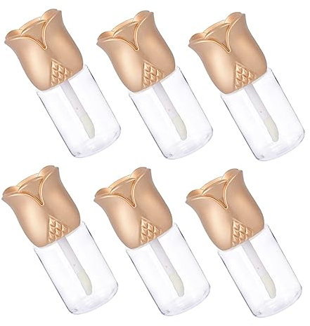 CALLARON 6stücke Nachfüllbare Lippenpflegestifte Leere Lippenbalsam-behälter Blütenform Tragbare Und Wiederverwendbare Tuben Für Lippenpflege Und