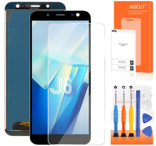 Écran pour Samsung Galaxy J6 2018 LCD Display pour Galaxy J6 J600 J600L J600N J600G J600F LCD Écran Tactile Digitizer Full Assembly avec Outils (Noir)