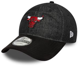 New Era NBA Denim Midi 9Twenty Adjustable Cap Chicago Bulls Schwarz, Size:OneSize