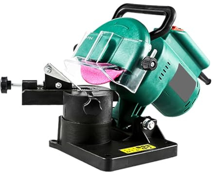 Asyduey Afilador de Motosierra Eléctrico de 100 mm, Afilador de Cadena Automático, Ajustable, 8500 RPM, para Afilar, Enchufe de la UE
