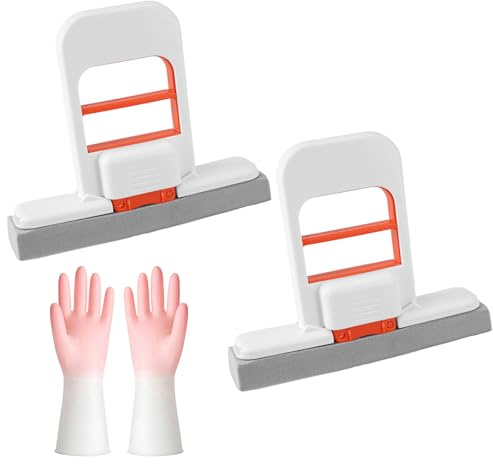 2 Pièces Mini Serpillère Éponge de Nettoyage Portable | Mini Vadrouille Portable Auto Pressante, Balai Eponge Portable, Mini Balai Eponge Pliable, pour Salle Bain, Cuisine, Voiture
