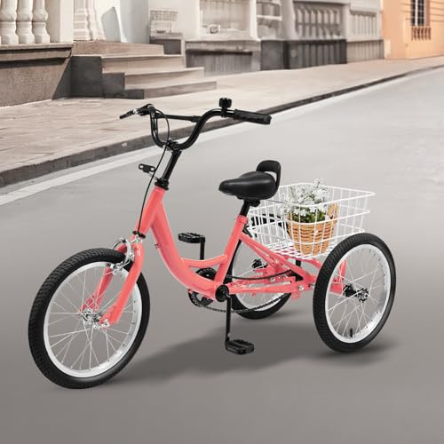 WFIETN 16 Zoll 3-Rad Single Speed Dreirad Dreiräder für Mädchen Junge