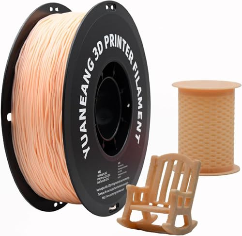 YUANEANG TPU-3D-Drucker-Filament, Maßgenauigkeit +/- 0,02 mm, 1-kg-Spule, 1,75 mm, passend für die meisten 3D-Drucker, Haut