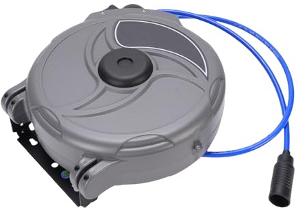 Odorkle Einziehbarer Schlauchaufroller, Automatischer Rücklauf, Multifunktionaler Schlauchaufroller mit Tragbarem Griff, 12 Mm X 12 M, für Industrielle Werkstatt, Garage