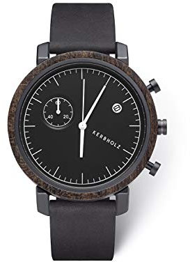 Kerbholz Herren Analog Quarz Uhr mit Leder Armband 4251240403984