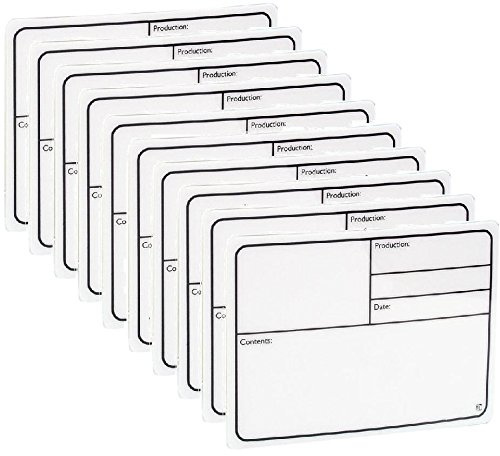 10 x Adam Hall 88001 Tour Label, selbstklebend weiß 177 x 127 mm - Beschriftungs Produktions Schild, Pruduction Plate Tourlabel Tourlable