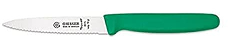 Johannes Giesser Messerfabrik Gemüsemesser mit Wellenschliff Messer, Grau, 10 cm