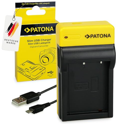PATONA Slim Ladegerät für NP-W126S NP-W126 Akkus Kompatibel mit Fujifilm FinePix HS-30EXR HS-33EXR HS-50EXR X-T20 X-H1 XT1 XT3 XT100 XT200 X-PRO2 X-PRO3 XA3 XA5