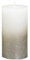 bolsius Stumpenkerze Rustik metallic weiß/Silber - Höhe: 13 cm, Durchmesser: 6,8 cm