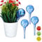 Relaxdays 4 x Bewässerungskugel im Set, dosierte Bewässerung Pflanzen u. Blumen, Gießhilfe Büro, Urlaub, Ø 6 cm, Glas, blau