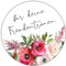 Schokoladenseite 48 x Aufkleber Für deine Freudentränen - 40 mm, Design Watercolourflower 39010240, Sticker geeignet für Hochzeit Gastgeschenk Taufe Kommunion Geburtstag Feste Geschenke Präsente