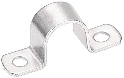 sourcing map 25mm(1) Rigid Pipe Strap, 2 Holes Tube Straps 304 Stainless Steel Tension Tube Clamp 2pcs