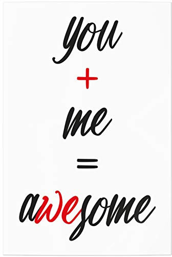 JUNIWORDS Poster, You + me = Awesome, 20 x 30 cm