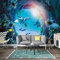 LHGBGBLN Fototapete Wandtuch Wand 3D Unterwasserwelt Delphin Korallen Schlafzimmer Wohnzimmer TV Hintergrund Wandbild Poster