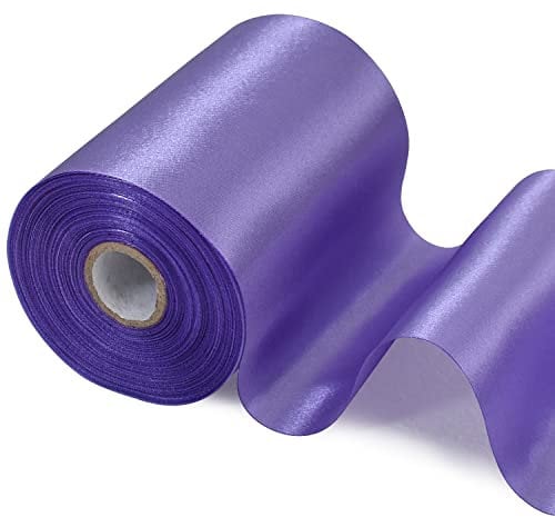 TONIFUL 10cm x 20M Lavendel Lila band breit geschenkband große schleife satinband für auto Bogen Große Eröffnungszeremonie Schleifen Dach- und Außendekoration Stuhl Hochzeit Der Valentinstag
