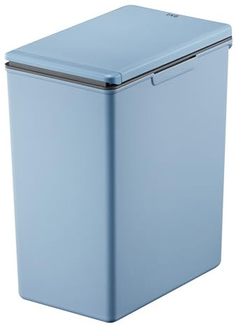 EKO Morandi Kitchen Bin, Plastic Touch Recycling Bin, Perfect for Kitchen & Home, Titanium Blue, 20 Litre