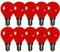 NCC-Licht 10 x LED Filament Leuchtmittel Tropfen 2W E14 farbig Rot 10lm