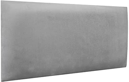RAVIO Gepolstert Wandpaneel Rechteckige Kopfteil Wandpolster Polsterplatte Wandverkleidung Wandpolsterung 3D Wandkissen Wanddeko Polsterpaneel Größe 60x30cm (Grau - Manila 15)