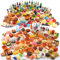100 Stück Miniatur-Lebensmittel-Trinkflaschen Spielzeug Puppenhaus Pretend Play Küche Kochen Spiel Party Zubehör Spielzeug Hamburger Kuchen Pizza Puppenhaus Landschaft