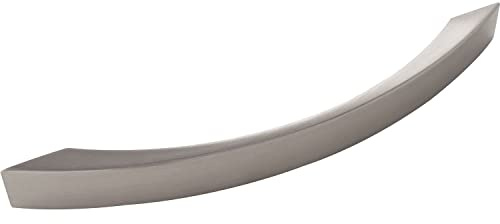 OBF 08 8443 46.19.1 Grimme Möbelgriff (Bogen) Faro Bügelgriff, gebogen Breite 197 mm Schubladengriff Zinkdruckguss Edelstahl-Effekt, Silber