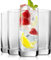 Highball Gläser 4er Set Bleifreie Wassergläser 368 ml hohe Trinkgläser für Tom Collins, Mojito, Mixed Drink Küche und Bar Cocktail Glasbecher Set-, klare Glaswaren Sets