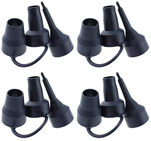 MTQY Air Pump 4 Sets Replacement Nozzles Kit Plastic Inflatable Pump Nozzles Head for Inflatable Bed, Air Mattress, Swimming Pool, Boat