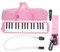 32-Tasten-Melodica, Melodica-Klaviertastatur, Blasinstrument, Professionelle Tragetasche für Musikinstrumente, Geeignet für Anfänger Zum Üben (Rosa)
