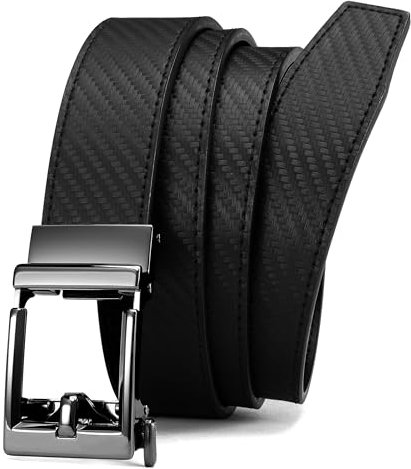 CHAOREN Automatik Gürtel Herren, Gürtel Herren Leder Ratsche für Business Lässig Anzug 35mm ohne Löcher Ledergürtel