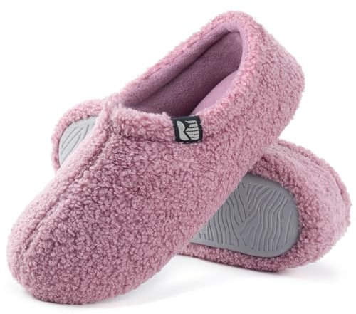 RockDove Pantofola da Donna in Pile Teddy con Schiena Chiusa per Interni, 36/37 EU, Lavanda