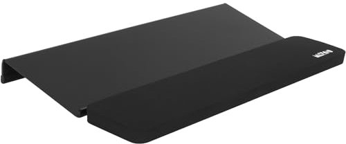 MAXECHO 16.9 Wide Black Acrylic Tilted Keyboard Stand and Holder with Wrist Armrest Support Pad for Computer Desk Desktop