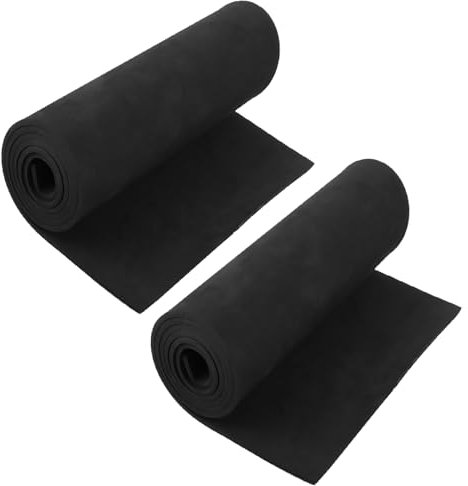 VIDETOL 2 rollos de espuma EVA de 5 mm, 33 x 150 cm, espuma EVA negra para disfraces, manualidades y proyectos de bricolaje