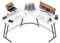 Devoko Bureau en Forme de L 130×130cm Bureau d'angleavec Support de Moniteur, Bureau d'ordinateur pour Le Bureau et Le Jeu, Facile à Installer