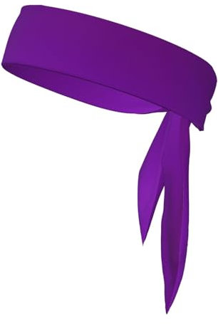 Fasce per capelli in tinta unita viola scuro per sport, corsa, fitness da uomo e donna, morbide, per tennis, ciclismo e yoga.