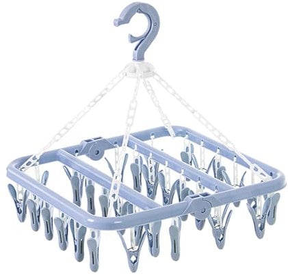 Ldirect 32 Clip Klappbarer Kleiderbügel Multifunktionaler Windfester Kleiderbügel Socken Clip Wäscheständer