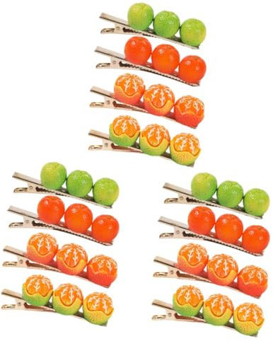Beavorty 12pcs Fruit Hair Clip Orange Hair Accessories for Parties Weddings Proms