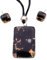 Handgefertigtes Glas Schmuckset, Muranoglas Schmuckset, Murano Glas Anhänger & Ohrringe Set, Murano Glas Anhänger, Murano Glas Ohrringe, Anhänger & Ohrringe Set, Glas