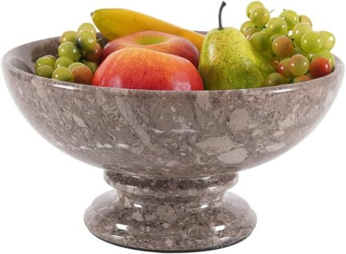 Radicaln Marble Fruit Bowl Oceanic 10 Inch Handmade Fruits Holder For Kitchen Counter Décor Fruit Dish For Dining Table & Kitchen Accessories