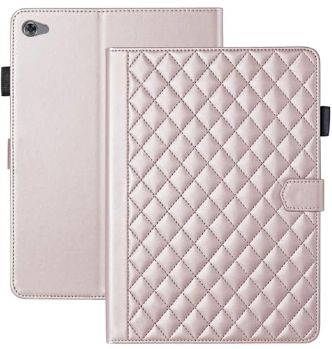 Vaitasy Custodia per Huawei MediaPad M5 Lite 10.1 Pollici 2018 Business Pelle PU Tablet Cover per Huawei MediaPad M5 Lite 10.1 con Portafolio Supporto Funzione Oro rosa
