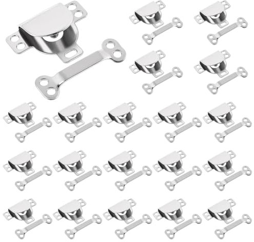 20 Sets Sewing Hooks and Eyes Closure Set, Silver Sew on Hook and Bar Fasteners Metal Hook and Eye Fastener for Trousers Clothing Skirt Dress Bra Sewing DIY Craft